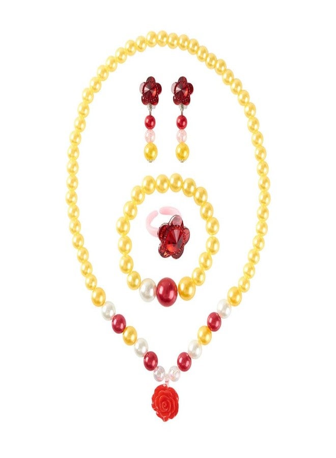 Yosbabe Girls Costume Accessories Princess Snow White Dress up Accessories for Girls Snow White Bow Headband Bracelet Necklace Gloves Ring Earrings Halloween Christmas Party Favors for Kids - Image 5